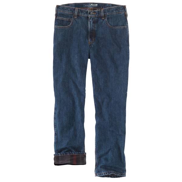 Men's Relaxed Fit Flannel-Lined 5-Pocket Jeans