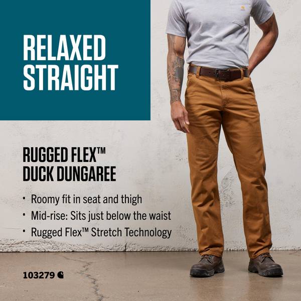 Carhartt Men's Relaxed Straight Rugged Flex Duck Dungarees