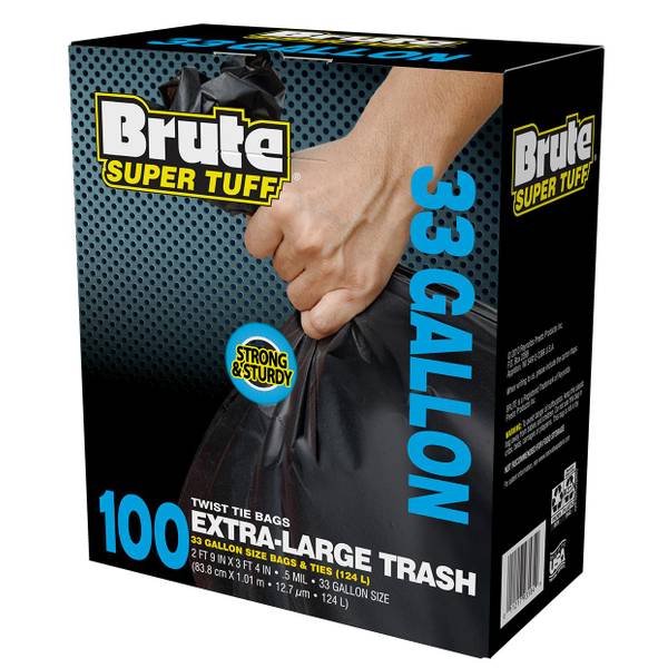 Brute 100Count 33 Gal Waste Bags C043169S0001 Blain's Farm & Fleet