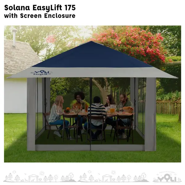 YOLI 13'x13' Solana EasyLift Instant Canopy with Screen