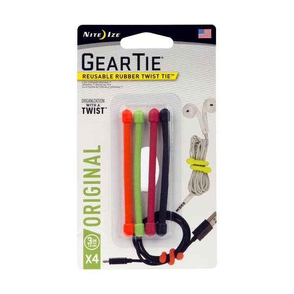 Nite Ize Assorted Gear Tie Reusable Rubber Twist Tie, 8-Pack at Tractor  Supply Co.