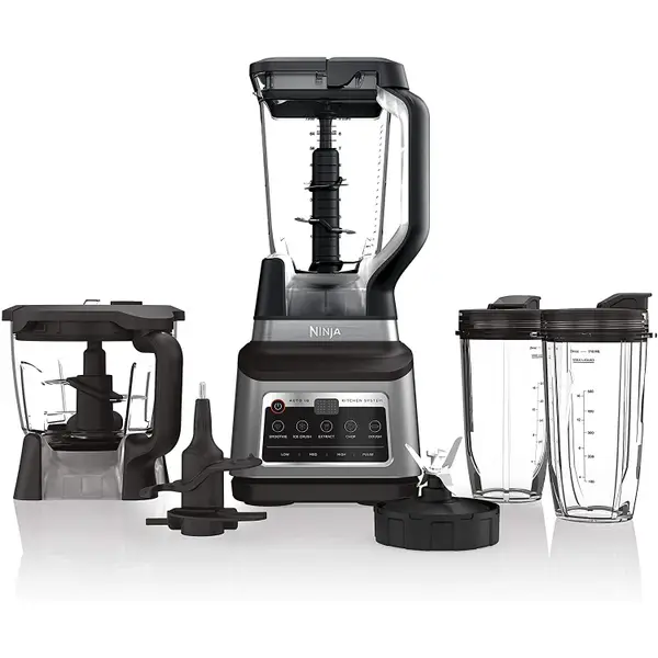  Ninja Nutri Pro Compact Personal Blender, with 18 Oz. and 24  Oz. To Go Cups, in a Black and Silver Finish: Home & Kitchen