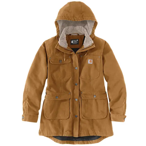 Carhartt Women's Loose Fit Weathered Duck Coat - 105512-BLK-XS