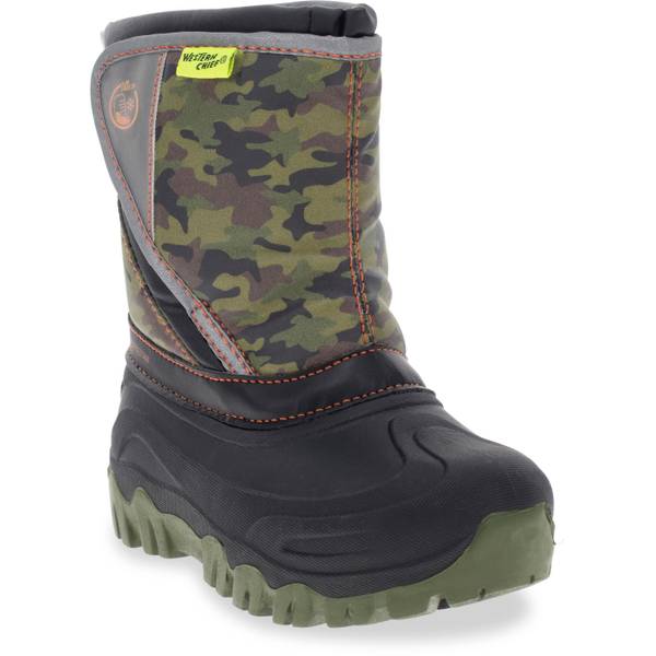 Western Chief Boy's Camo Selah Snow Boots, Olive, 13 Youth - 24166472P ...