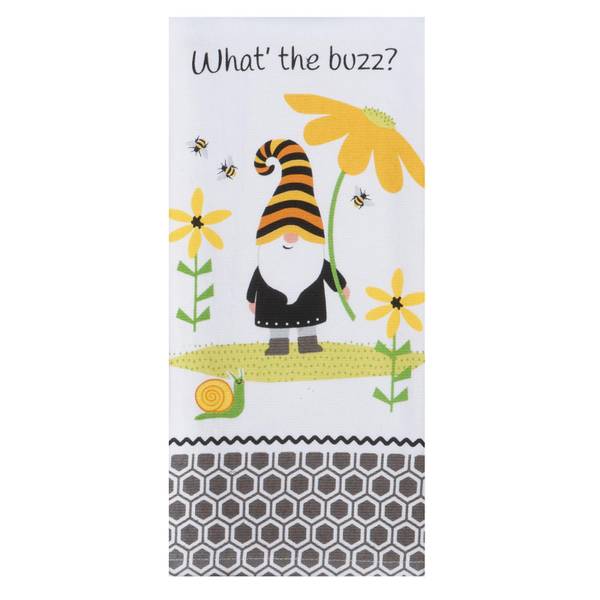 Set of 2 Bee Inspired Queen Bee Terry Kitchen Towels by Kay Dee Designs, Size: 2 in
