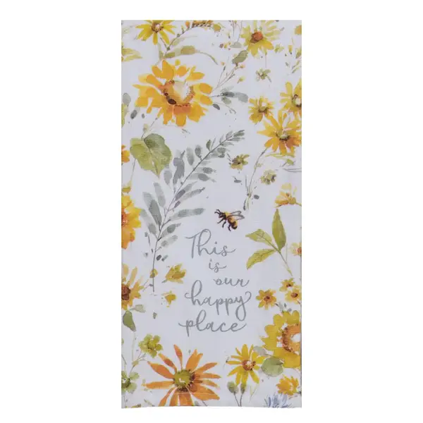 Set of 2 BEE INSPIRED Honey Bee Terry Kitchen Towels by Kay Dee