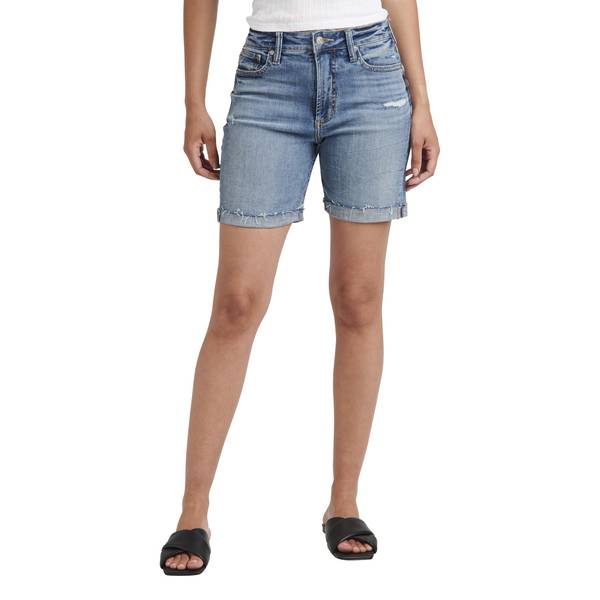 Silver Jeans Women's Sure Thing High Rise Long Shorts L28517SCV25827