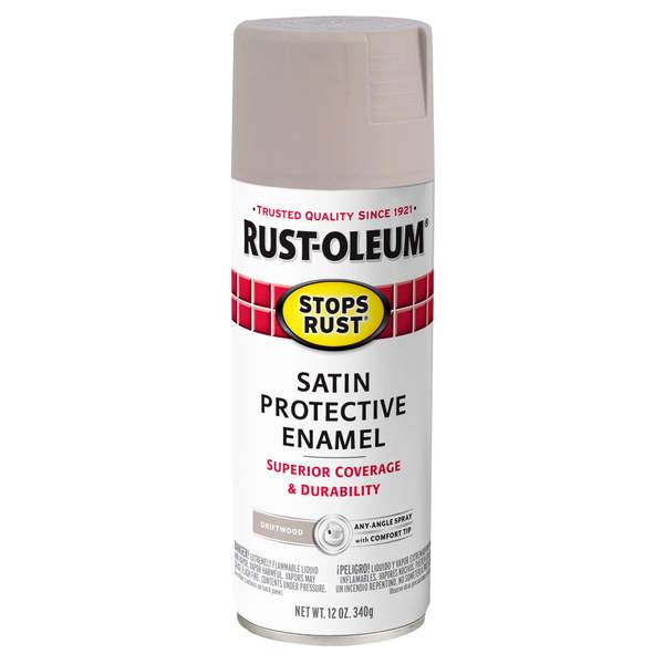RustOleum 12 oz Stops Rust Driftwood Satin Enamel Spray Paint 365143 Blain's Farm & Fleet