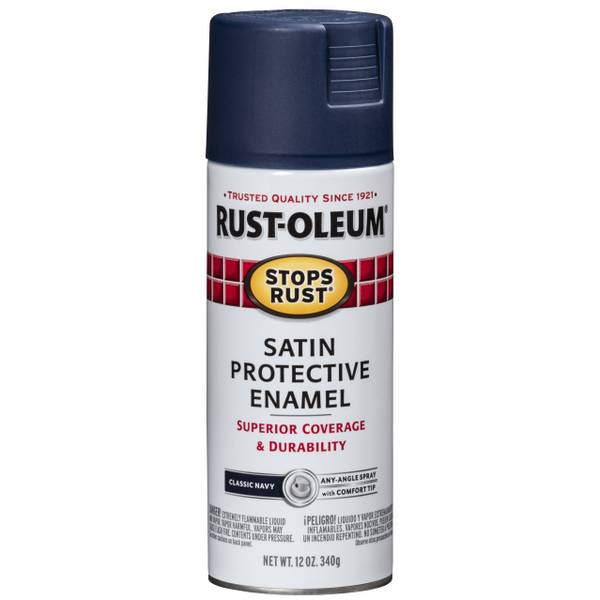 Rust-Oleum 12 oz Stops Rust Classic Navy Satin Enamel Spray Paint ...