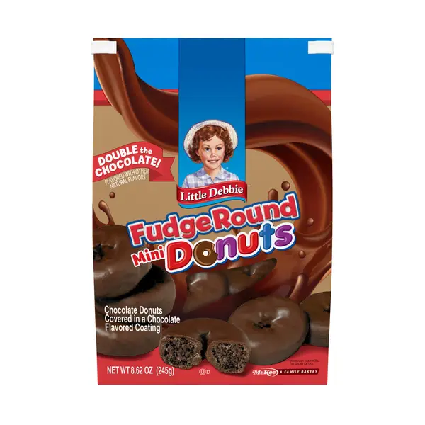 Little Debbie Donut, Chocolate, Fudge Round, Mini - 8.62 oz