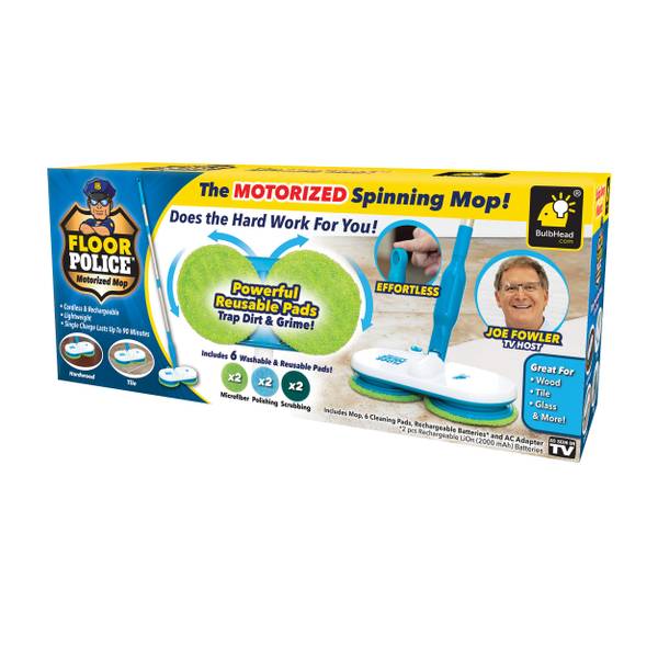 TELEBRANDS CORP Floor Police Motorized Mop 152626 Blain's Farm & Fleet