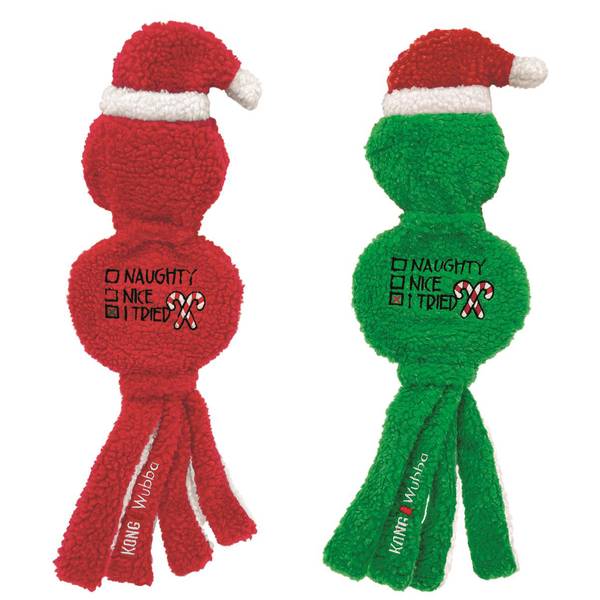 KONG Holiday Wubba Flatz Naughty/Nice Assortment H22D124 Blain's