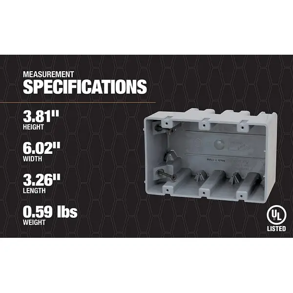 Southwire Heavy Duty 42lb Three Gang Device Box - MSB3G | Blain's