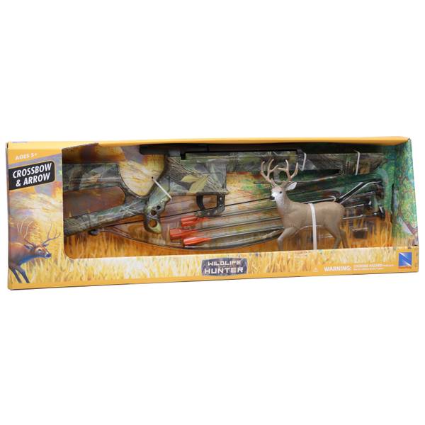 Wildlife Hunter Camo Crossbow and Deer Figure Set - SS-76536