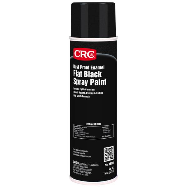CRC 20 oz Flat Black Rust Proof Enamel Spray Paint 18109 Blain's
