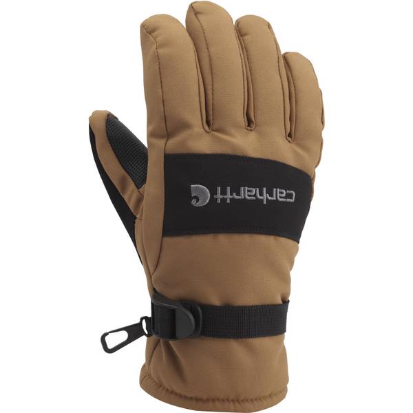 Firm Grip Large Winter General Purpose Gloves with Thinsulate Liner, Black & Tan
