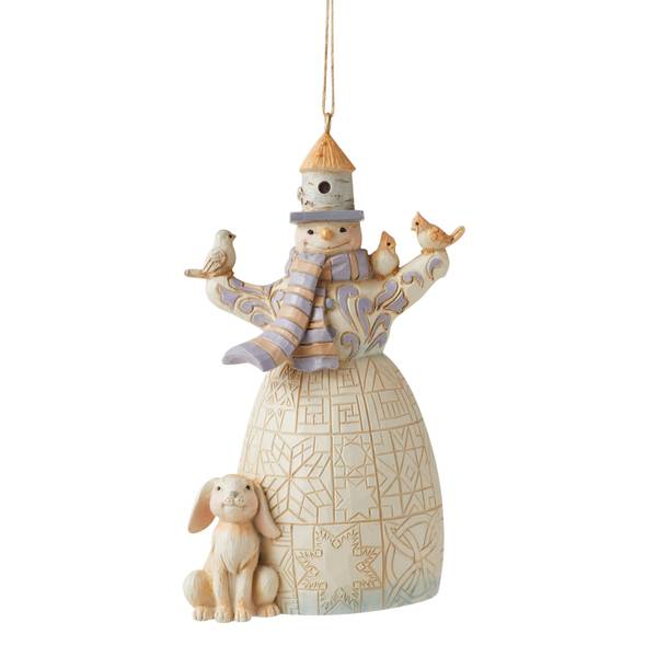 jim shore woodland snowman with animals