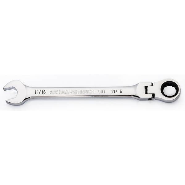Photo of 11/16" 12 Point Flex-Head Ratcheting Wrench