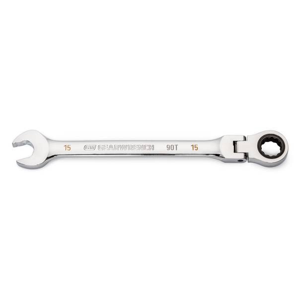 Photo of 15mm 12 Point Flex-Head Ratcheting Wrench