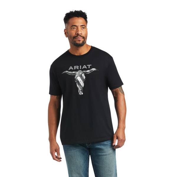 ARIAT Men's Steer Skull USA Short Sleeve T-Shirt - 10040867-L | Blain's ...