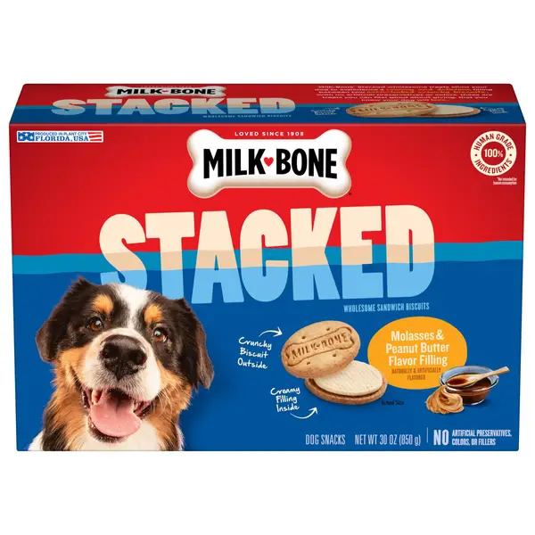 Milk-bone Stacked Molasses And Peanut Butter Dog Treats - 10oz : Target