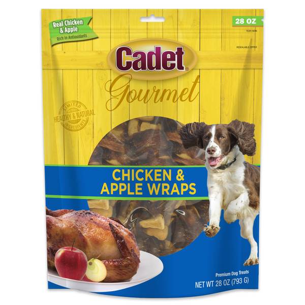 Cadet 28 oz. Gourmet Chicken and Apple Wrapped Dog Treats - C70083