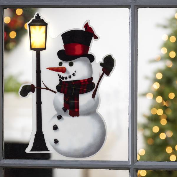 Build your own Snowman with Window Cling - seeLINDSAY