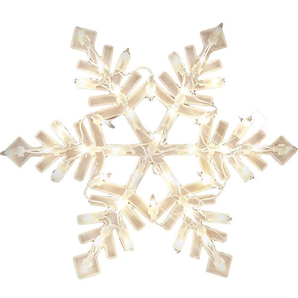 16 Iridescent Snowflake Star Ceiling Decorations - 3 Pc.