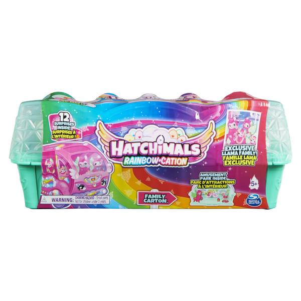 Hatchimals CollEGGtibles, Rainbow-cation Llama Family Carton Playset