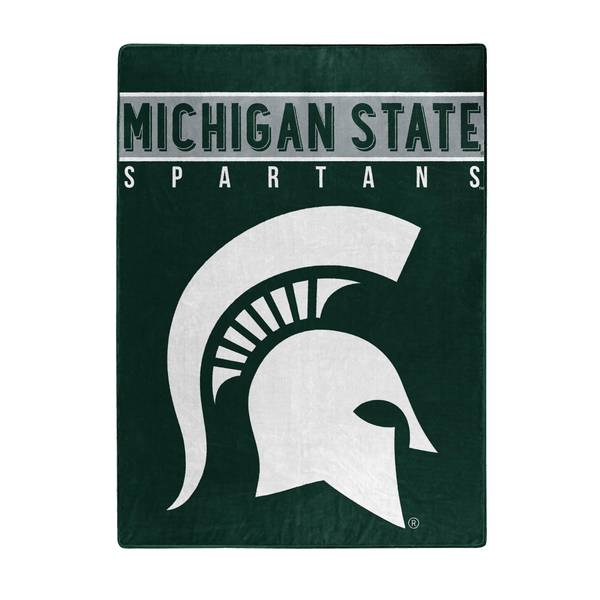 Michigan State Spartans Raschel Throw Blanket