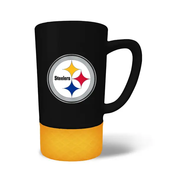 Pittsburgh Steelers 18oz Coffee Tumbler with Silicone Grip