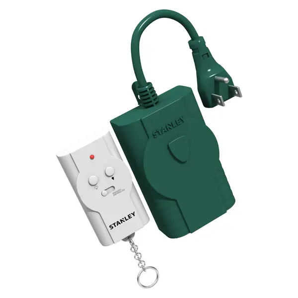 Stanley 2-Outlet Outdoor Remote Control Twin 15A Timer with