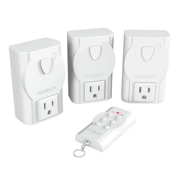 STANLEY 3 Pack Indoor Wireless Remote Outlet Plugs Model #PK305