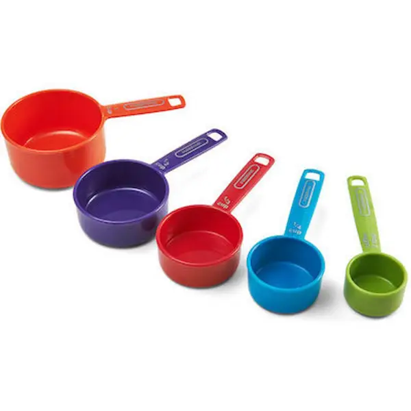 Norpro 1 Plastic Measuring Cup, Multicolored 1 Cup, 2 Cup, 4 Cup Volume (3 Pack)