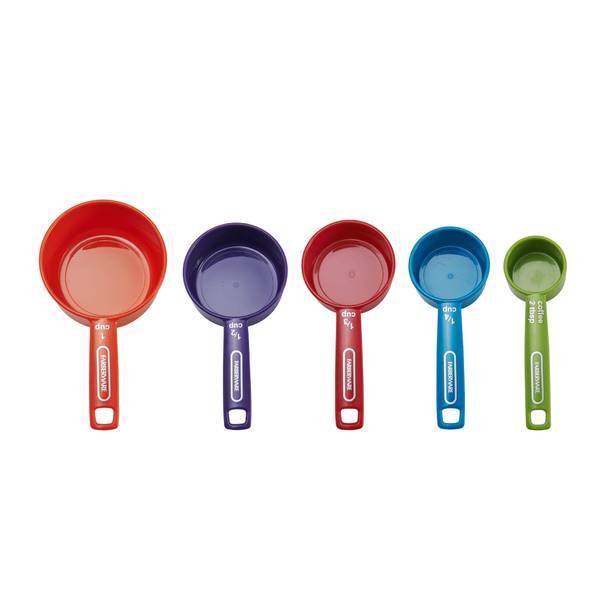 In Hand Review of Farberware Professional Plastic Measuring Cups with  Coffee Spoon, Set of 5 