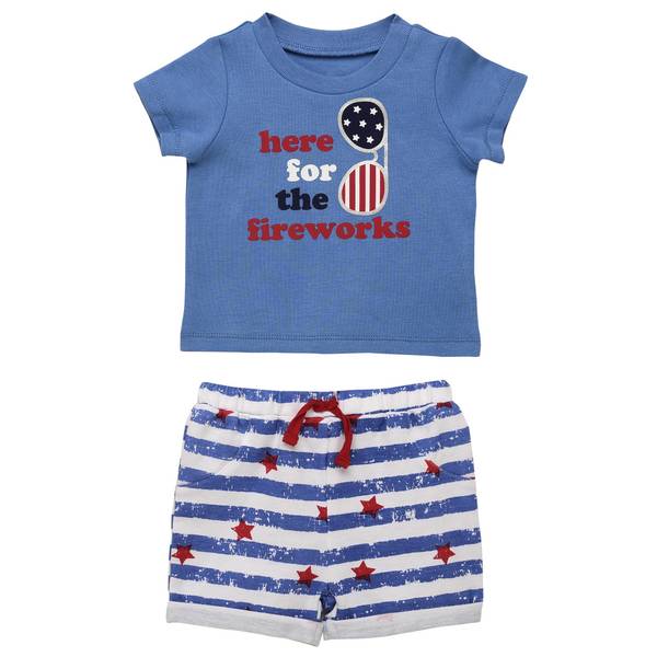 Baby Starters IB July4 Fireworks Tee/Short Set Blue - A4865102-12M ...