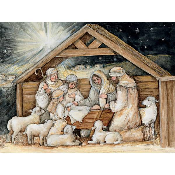 Lang 12-Count Nativity Hues Christmas Cards - 2004048 | Blain's Farm ...