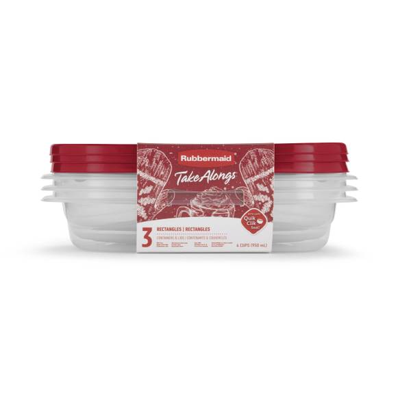 Rubbermaid 2 TakeAlongs Rectangle Food Containers with Lids