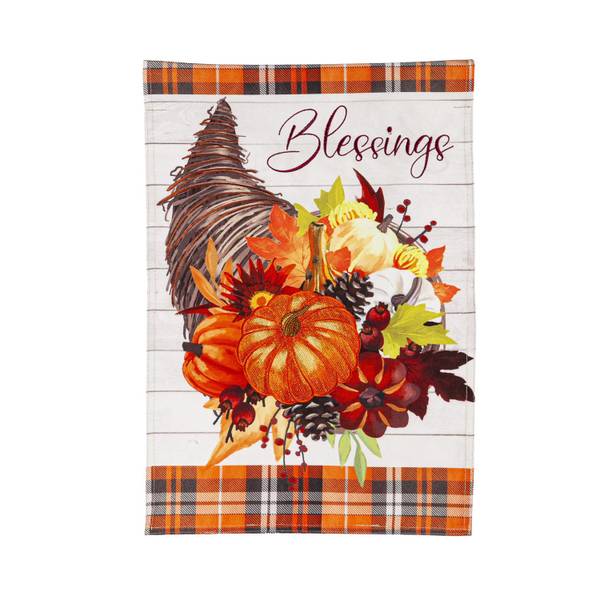 Evergreen Enterprises Cornucopia Blessings Garden Flag - 14L10507 ...