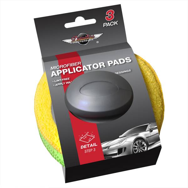 Detailers Preference 3-Pack Microfiber Applicator Pad with Handle - Polishing Pads EU221200
