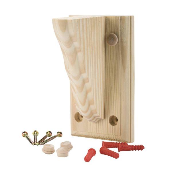 Photo of 11 1/4" x 7 3/4" Pine Shelf Bracket