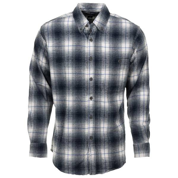 Work n' Sport Men's Long Sleeve Flannel Shirt, Indigo, M - 44535-269WS ...