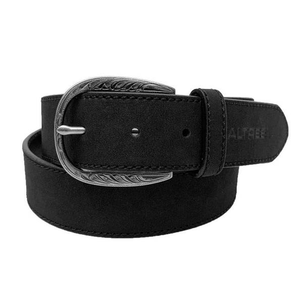 Photo of Women's Western Etched Buckle Leather Belt