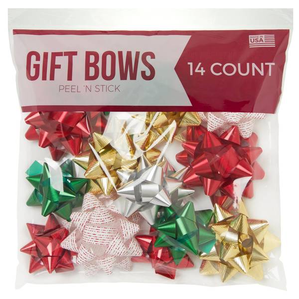 peel 'n stick gift bows - 25 count, Five Below
