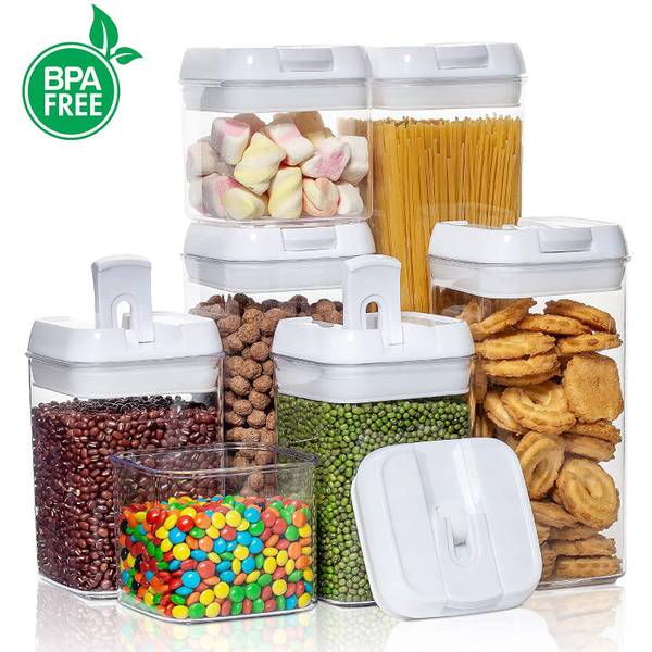 Graphyte 7 Piece Food Storage Container, Dwellza Kitchen Airtight Food Storage Containers With Lids