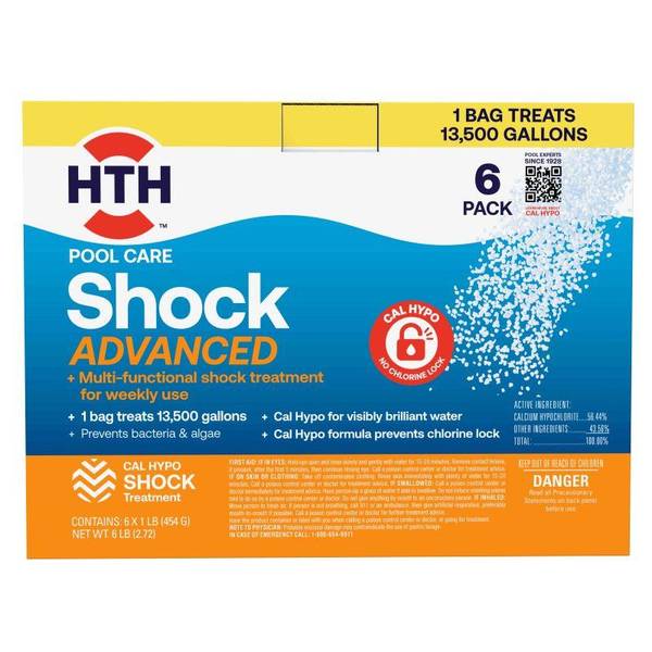 HTH 6Pack 1 lb Pool Care Shock Advanced 52036 Blain's Farm & Fleet