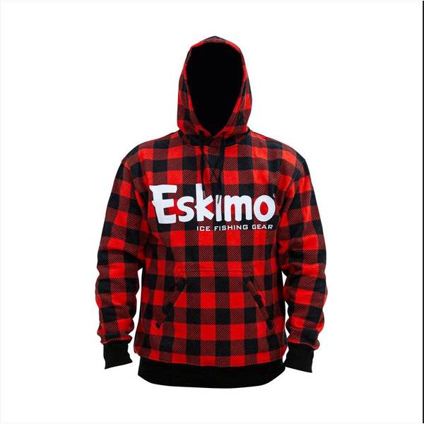 Eskimo Men's Buffalo Plaid Cotton Hoodie, Red/Black, M - 3702909381-M ...