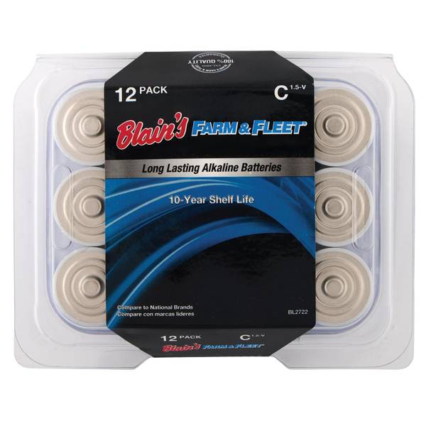 Blain's Farm & Fleet 12Pack C Alkaline Batteries BL2722 Blain's