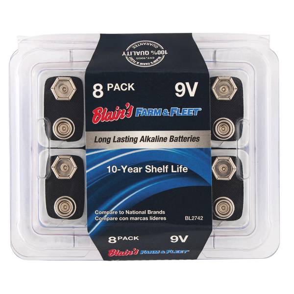 Photo of 8-Pack 9V Alkaline Batteries