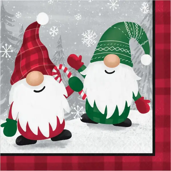 Gnome for the Holidays Silicone Spatula (Large) Set of 2 (Green w. Gnome  13 White w. Mushroom 8) - THE BEACH PLUM COMPANY